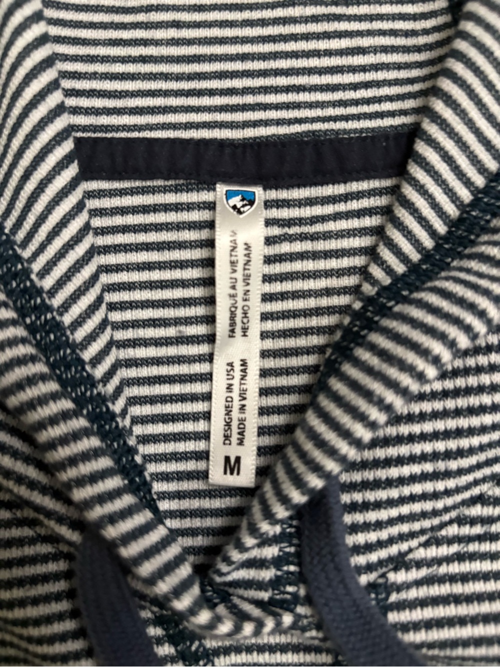 Women’s Kuhl Medium Stria Pullover Hoodie Shirt Striped Lightweight - Picture 2 of 4